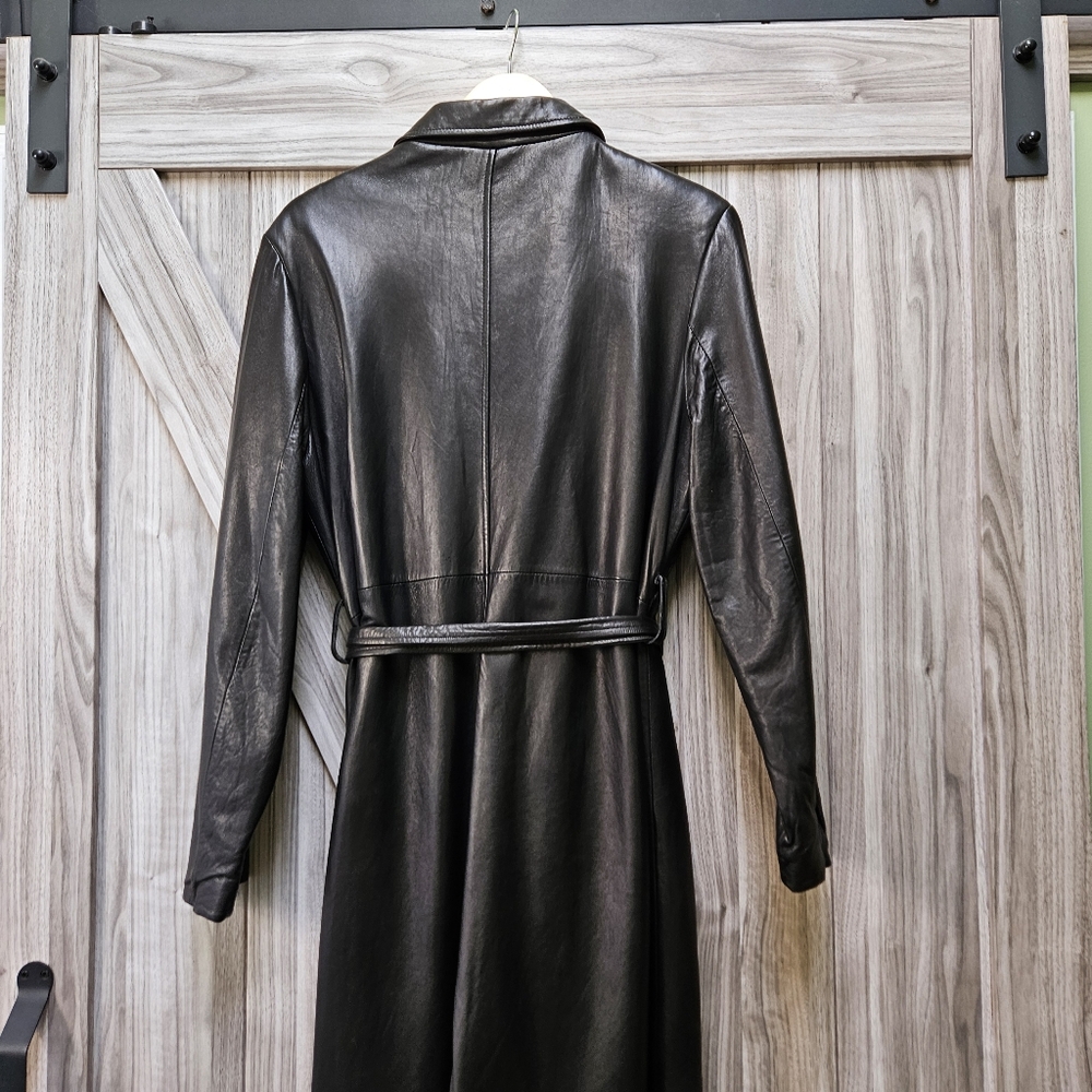 Andrew Marc Trench Leather Coat - Picture 14 of 16